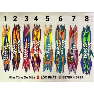 Bộ tem xe Wave Thái 110 Đời 99 - 2000 Hàng Zin Nhập Thái