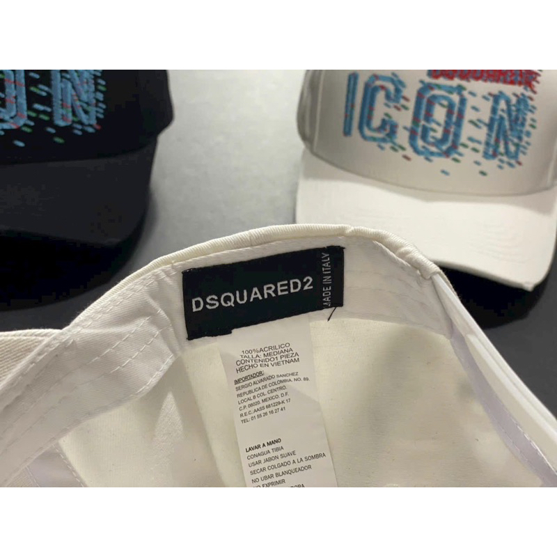 Nón kết mũ lưỡi trai ICON DSQUARED2 nam nữ hàng chính hãng, logo thêu nổi ảnh thật 100%