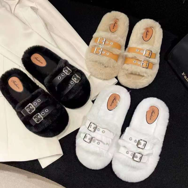 Dép lông quai đai thời trang