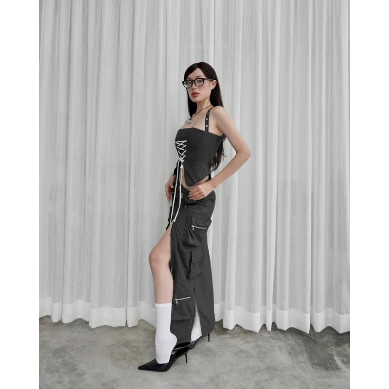 CARGO MAXI SKIRT - LINKSS