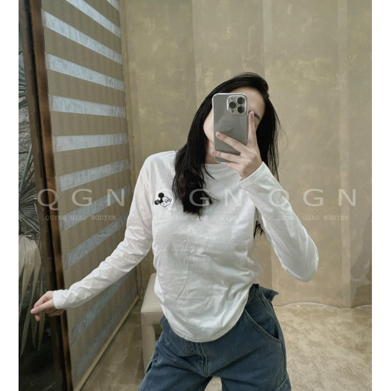 Set 3 áo pull dt xám trắng kẻ micky