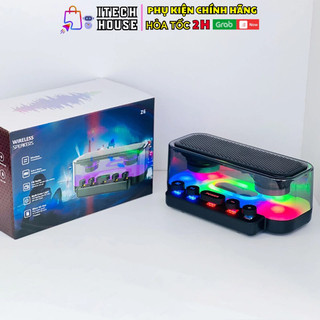 Loa Bluetooth Trong Suốt Led RGB Z6 bass lớn loa không dây máy tính, loa di động, loa nhac để bàn. loa vi tính, loa led