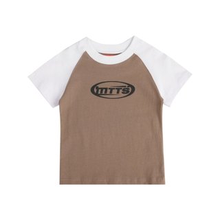 Áo thun tay ngắn nữ OFFONOFF Mtts Raglan Babytee Brown/White