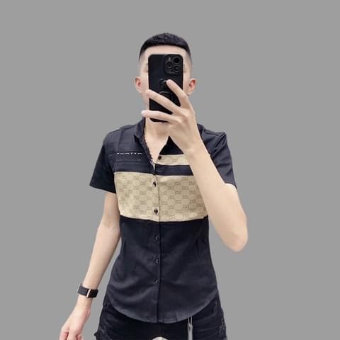 Áo Sơ Mi Nam Chất Lụa Không Nhăn, Không Xù, Không Bay Màu, Dáng Ôm Body Hit Hót Thời Trang Phong Cách Luty_Shop90 Ms9014