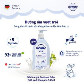 [Date 2025] Sữa tắm gội Sanosan Baby Bath and Shampoo 200-500ml