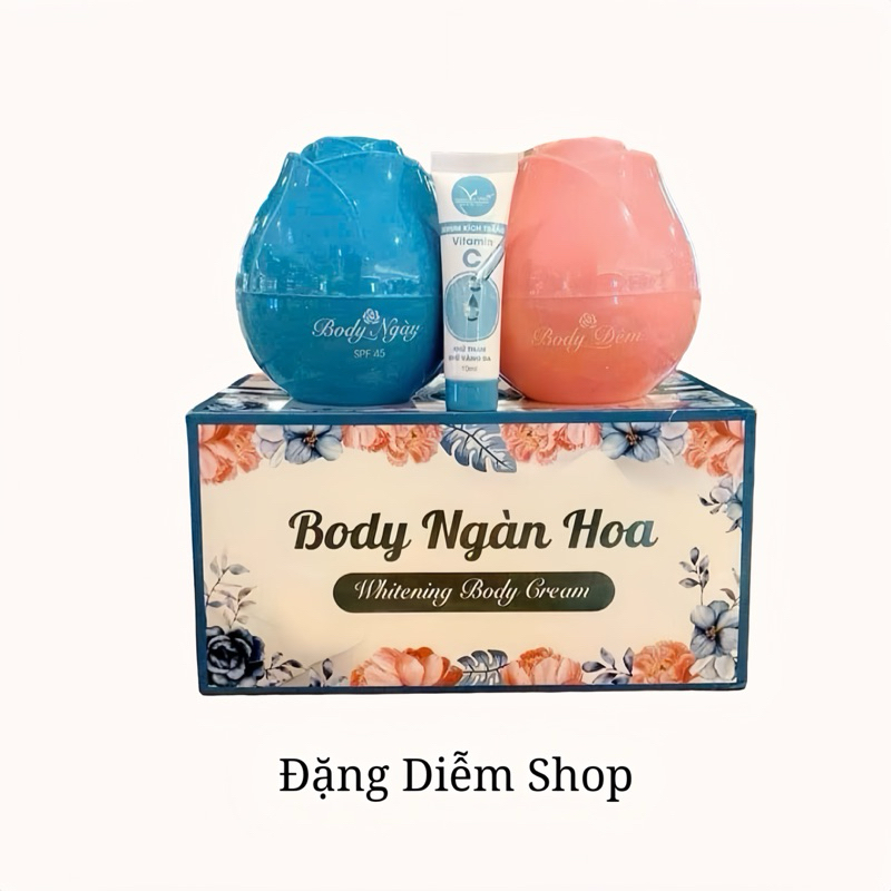 Kem Body Ngàn Hoa Tặng Kèm Chai Kích Trắng