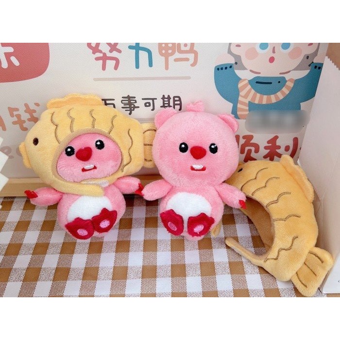 Móc Khóa Nhân Vật Hoạt Hình Loopy Pororo Hải Ly Hồng Dễ Thương