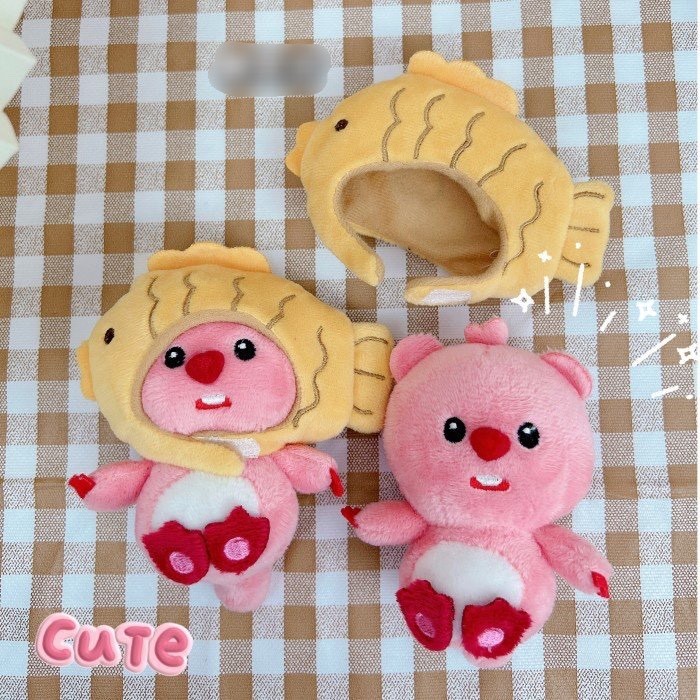 Móc Khóa Nhân Vật Hoạt Hình Loopy Pororo Hải Ly Hồng Dễ Thương