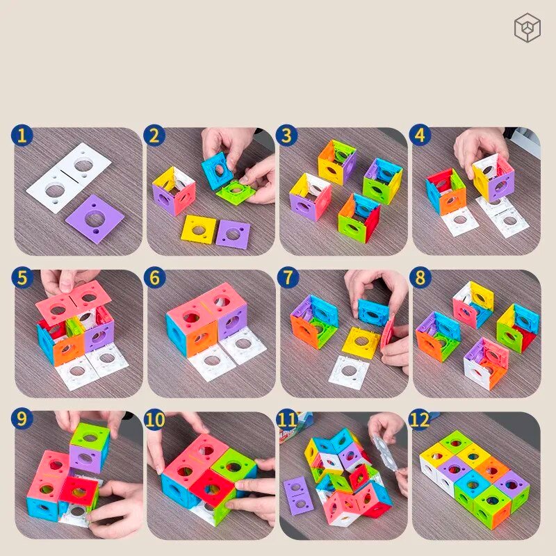 ĐỒ CHƠI TƯ DUY| ĐỒ CHƠI LẮP RÁP|Stereo Hình Học Lắp Ráp Khối Rubik|IDEASHOP.VN