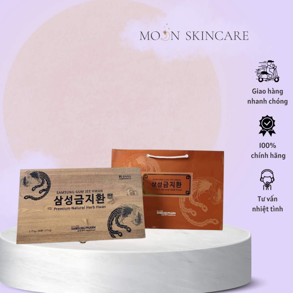 An Cung Ngưu Hoàng Samsung Hàn Quốc Bổ Não Hộp Gỗ 60 Viên