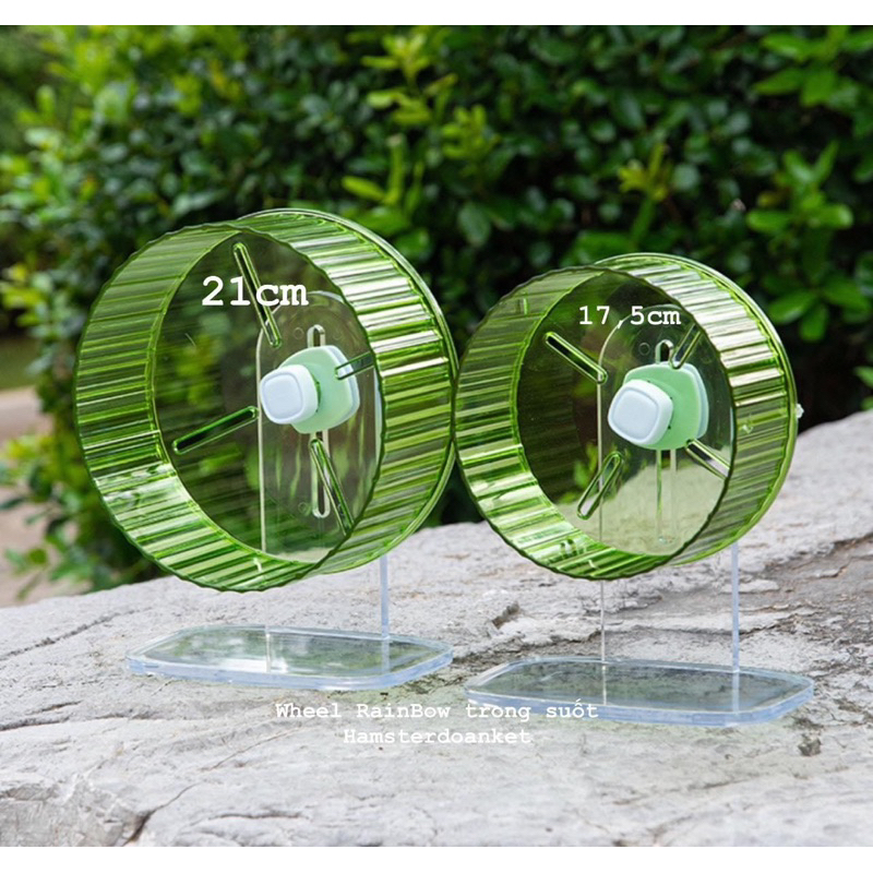 WHEEL VẬN ĐỘNG CHO HAMSTER - Wheel RainBow trong suốt