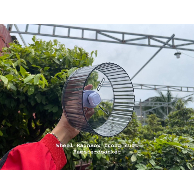 WHEEL VẬN ĐỘNG CHO HAMSTER - Wheel RainBow trong suốt