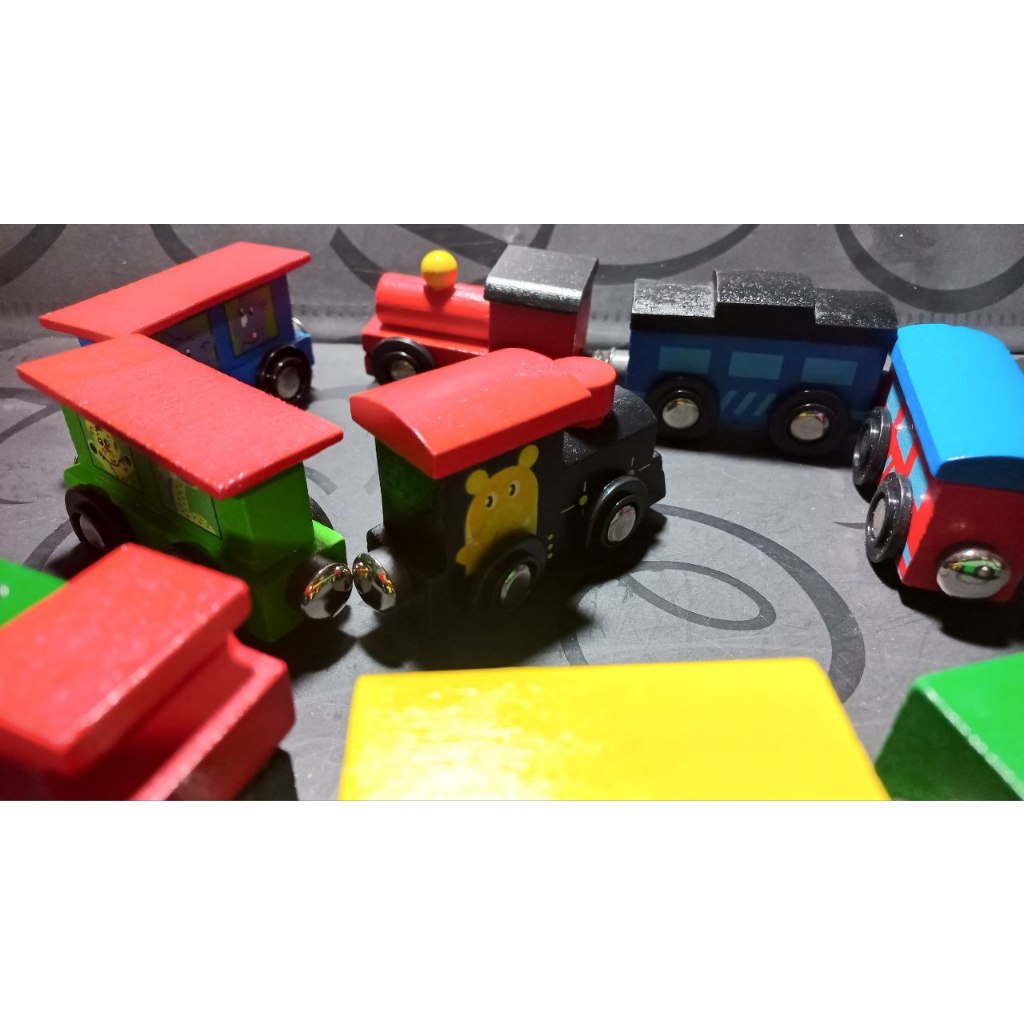 Đoàn Tàu Lửa Bằng Gỗ Mini, Đồ Chơi Xe Tàu Lửa Có Nam Châm Hít, Gồm 3 Toa Tàu 02218