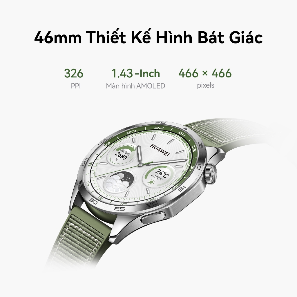 Đồng Hồ Thông Minh HUAWEI WATCH GT 4 46mm | Theo Dõi Sức Khỏe Chuyên Nghiệp | Hàng Phân Phối Chính Hãng