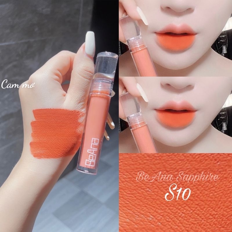 Son cam mơ son cam sữa, son cam nude, son cam hô, son kem lì lâu trôi chính hãng son BeAna chất son siêu mềm, mướt môi