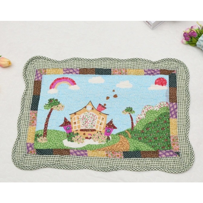 COMBO 02 chiếc Thảm lau chân vải cotton vintage xinh yêu 40*60cm *** rẻ nhất shopee