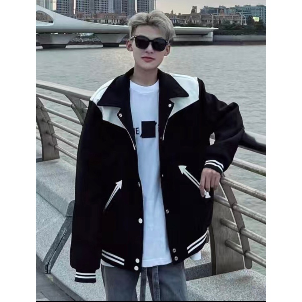 ÁO KHOÁC BOMBER NAM CHẤT DẠ - HD221568 TOP TREND 2023