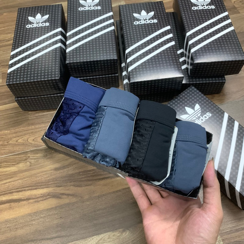 Hộp 4 Sịp Đùi Nam Thông Hơi Cao Cấp, Chất Liệu Mềm Mịn Siêu Thoáng Khí