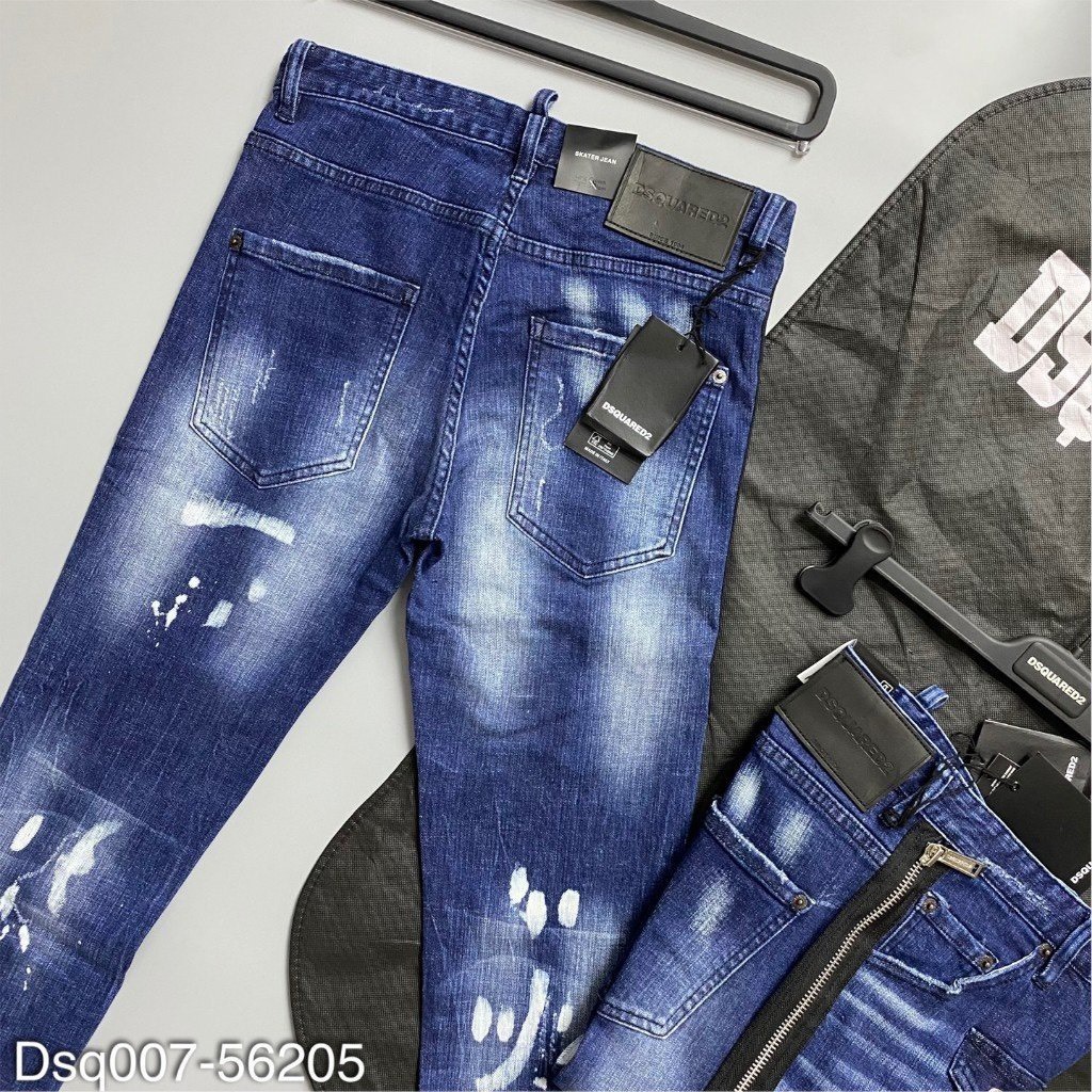 Quần Jean Nam DSQ Xanh Váy Sơn Khóa Zip Sườn Siêu Chất Quần Bò Nam Dsq2 Chất Liệu Dehim Co Giãn hot trend 2023