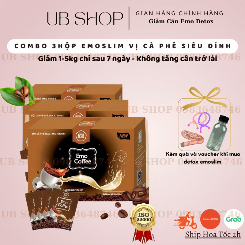 (BEST SELLER) COMBO 3 HỘP CÀ PHÊ SỮA Thơm Ngon Giúp Giảm Cân Cấp Tốc