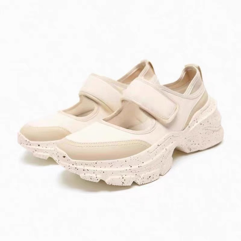 ORDER 🍃 ZR giày quai dán đế cao su mũi tròn viền 6cm 35-40