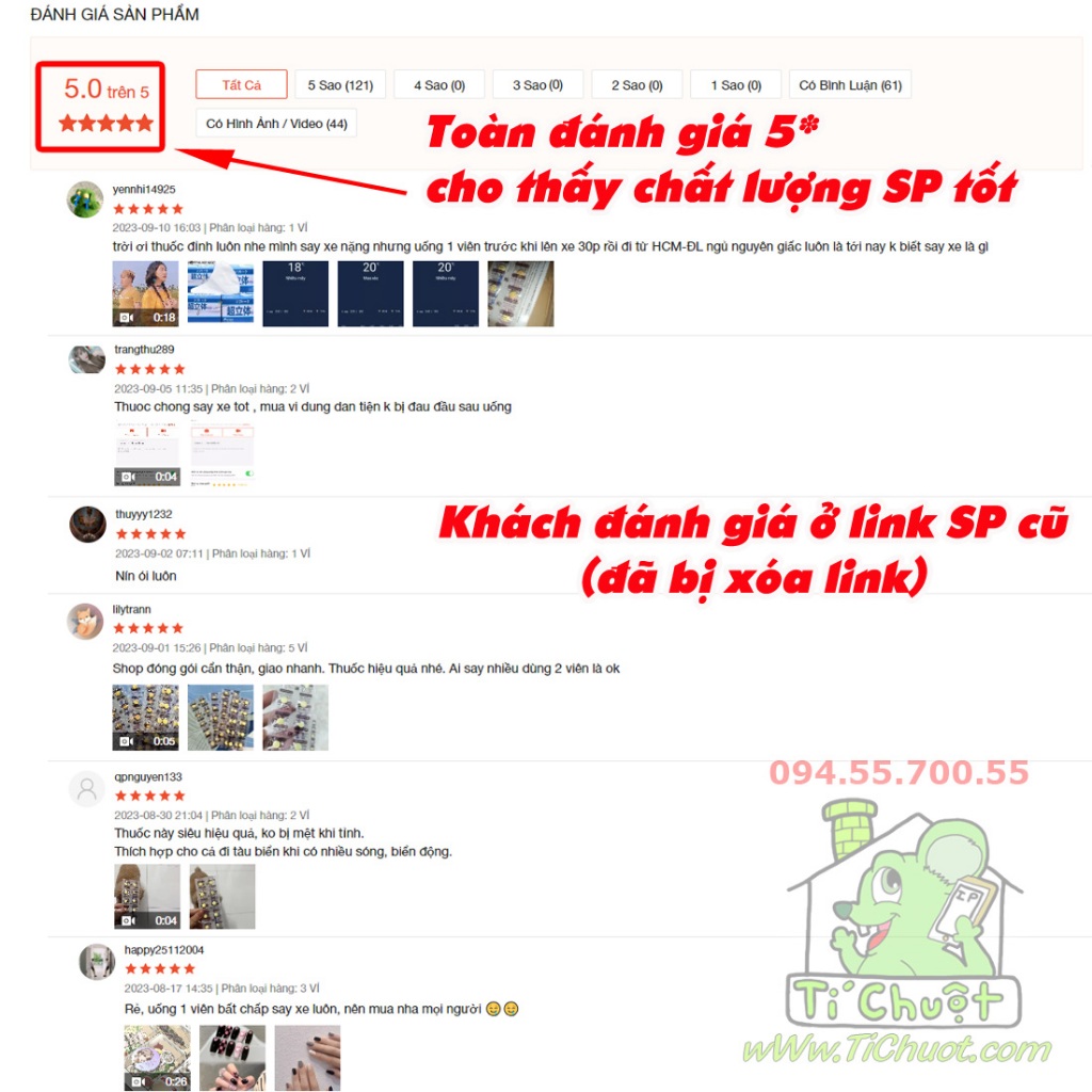 Viên Dimenhydrinate Thần Thánh Giảm Nôn Ói do Say Xe Thái Lan