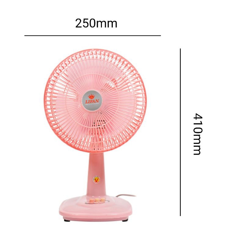 Quạt bàn LIFAN B-109 động cơ dây đồng 22w sải cánh 20cm hoạt động êm ái