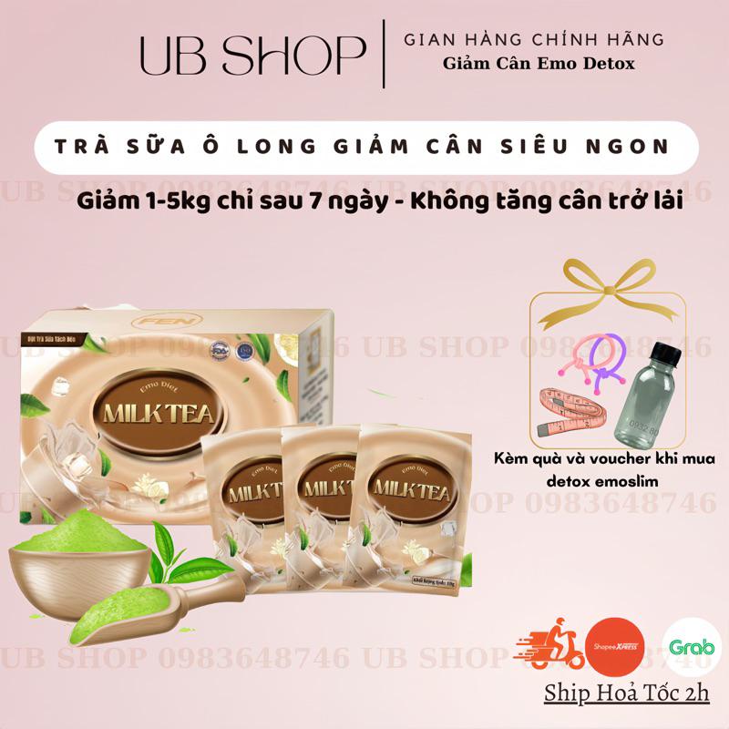 TRÀ SỮA TÁCH BÉO-Emo Detox Hỗ Trợ Giảm 2-4kg Trong 7 Ngày