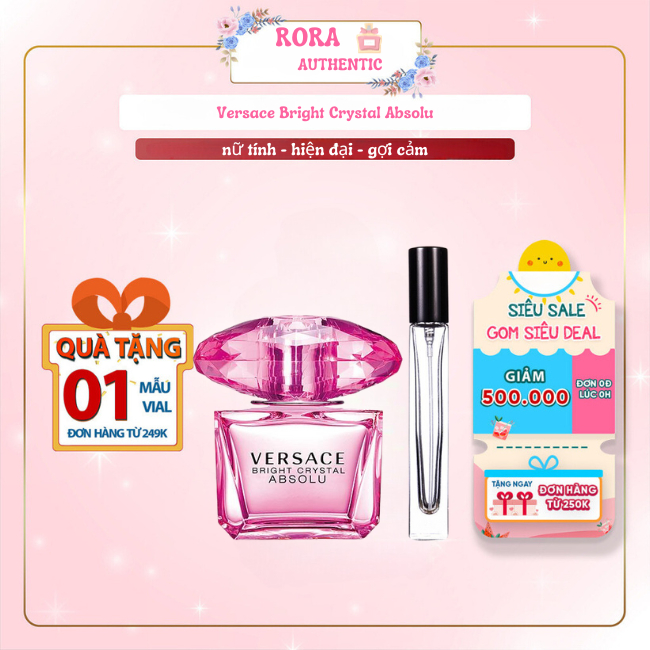 NON 93-Hương Nước hoa nữ Versace Bright Crystal Absolu nữ tính hiện đại và gợi cảm RORA SHOP