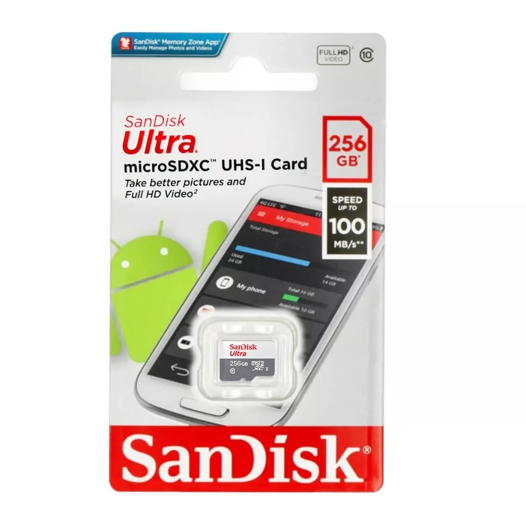 Thẻ nhớ Micro SD SanDisk Ultra 256G - Chính hãng bảo hành 5 Năm