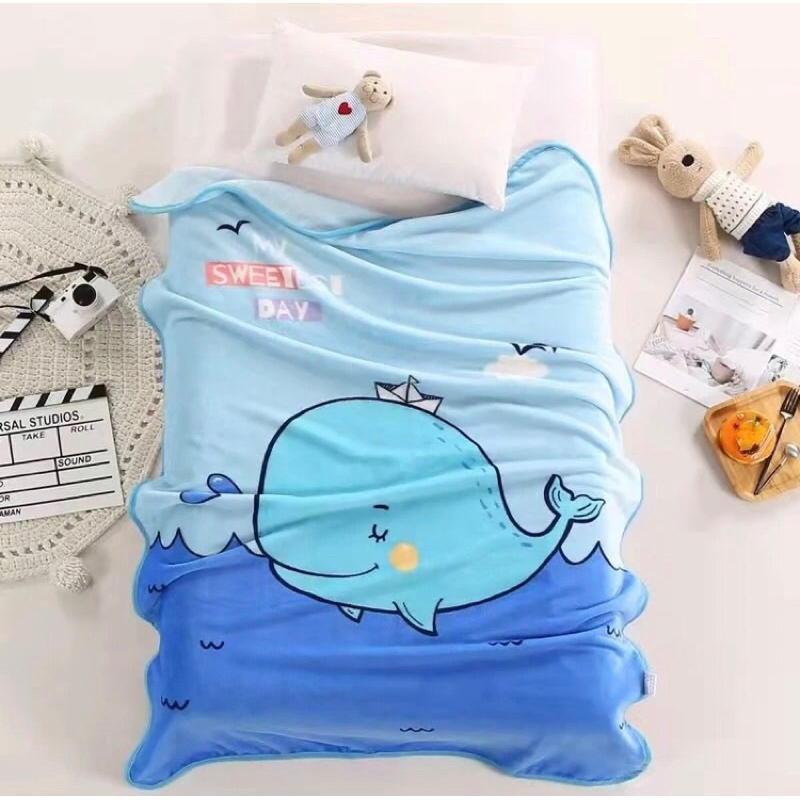 Chăn lông cho các bé ngủ, chăn tuyết văn phòng vải nhung chất tuyết nỉ nhung - Kích thước 1m x 1m4