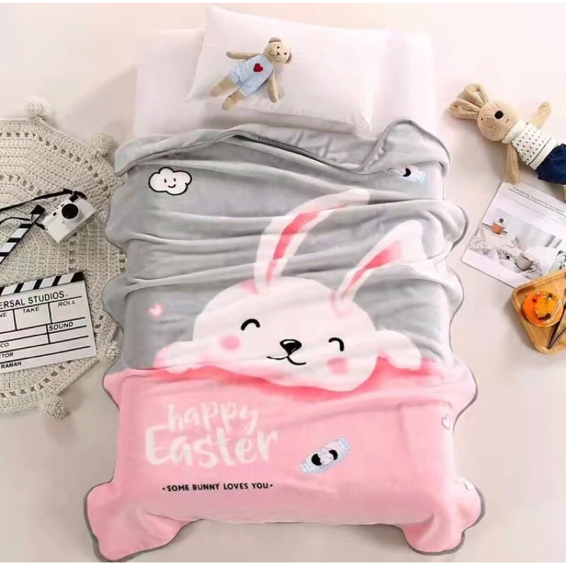 Chăn lông cho các bé ngủ, chăn tuyết văn phòng vải nhung chất tuyết nỉ nhung - Kích thước 1m x 1m4