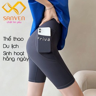 Quần legging nữ lững cạp cao có túi chất vải thun co giản thiết kế nâng mông, ôm eo hách dáng thon gọn, sale 15.07