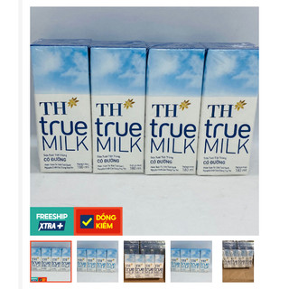 Combo 2 lốc sữa tươi tiệt trùng có đường TH true MILK 180ml
