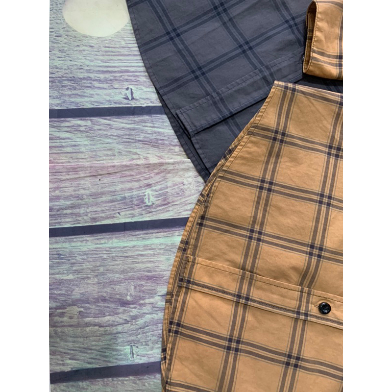 Áo sơ mi nam dài tay kẻ caro cotton túi ngực ASMCT24