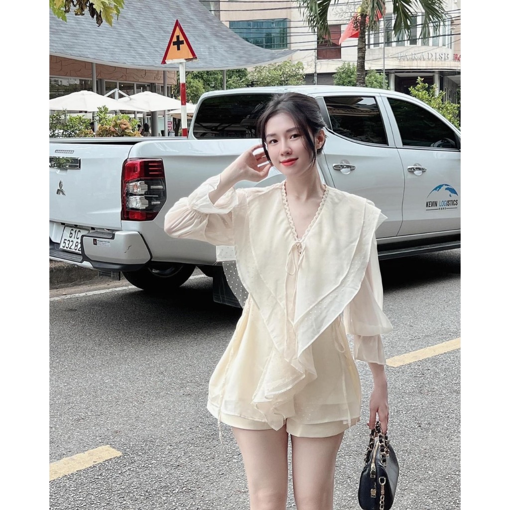 Áo Tơ Đũi Bèo Tiểu Thư Cực Xinh Freesize