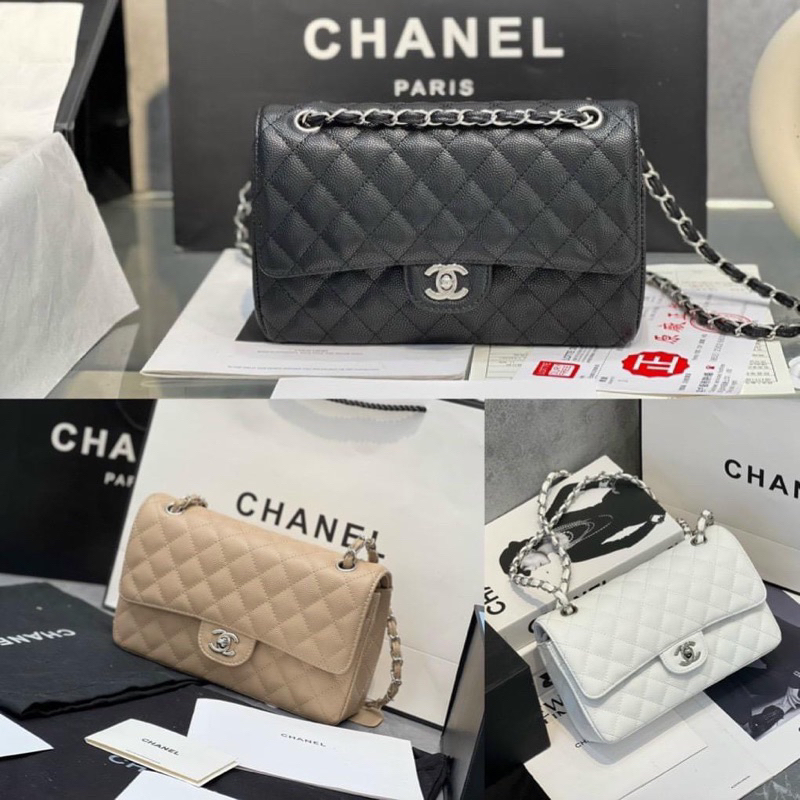 Túi cờ lát síc da hạ size 25 tag bạc và tag vàng full hộp