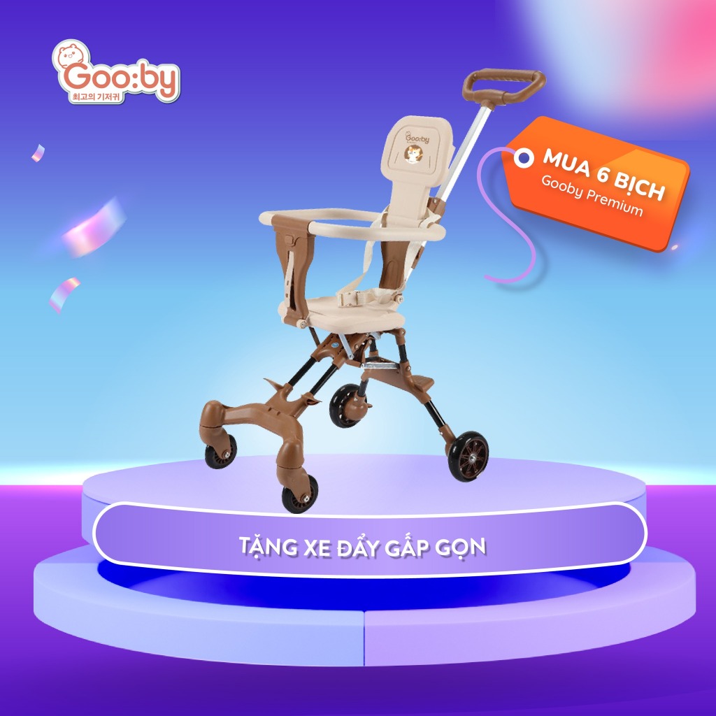 Tã/bỉm quần Gooby Premium - Chuyên gia bỉm đêm, chống trào đến 12h size M/L/XL/XXL cho bé từ 6kg - 24kg Umee Babycare