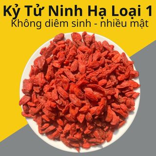 Kỷ tử Ninh Hạ chính gốc loại 1, không xông lưu huỳnh, câu kỷ tử size to, dài, đẹp, đều, nhiều mật