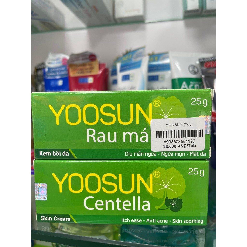 Kem YOOSUN rau má dịu mẩn ngứa, ngừa mụn, mát da tuýp 25g.