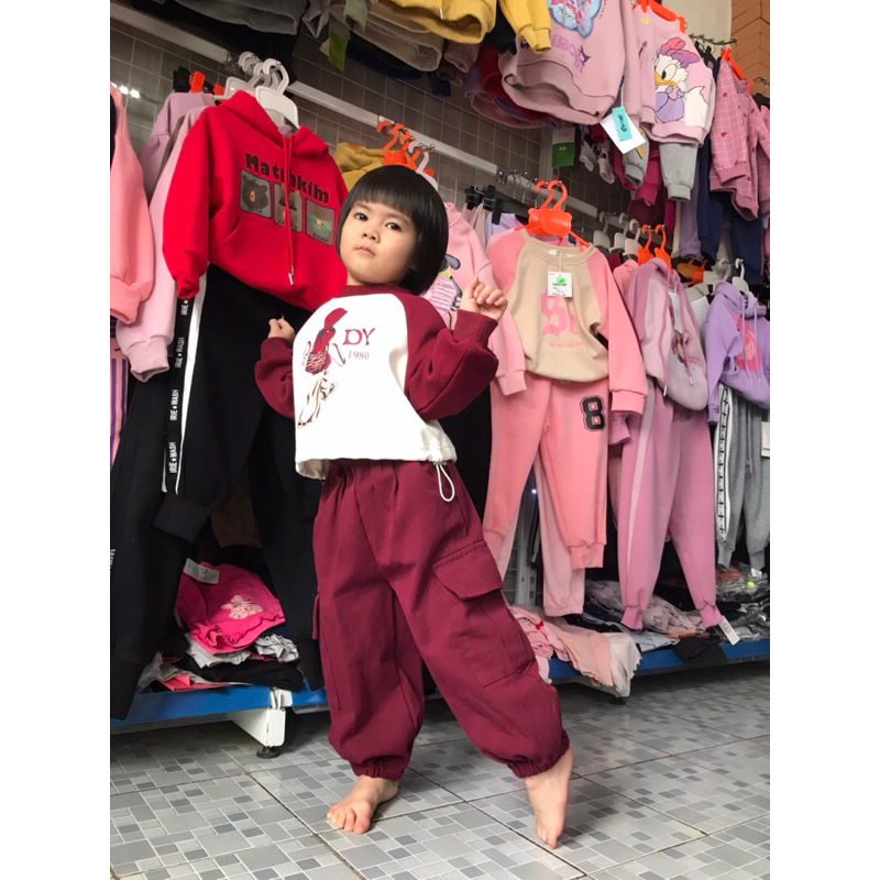 Bộ nỉ bé gái 12-23kg