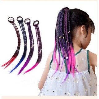Cột tóc giả nhiều màu cá tính đáng yêu siêu hot cho bé