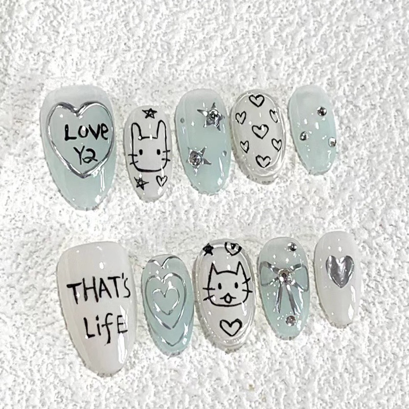 Nailbox thiết kế dáng móng tay dài phối vẻ style hàn