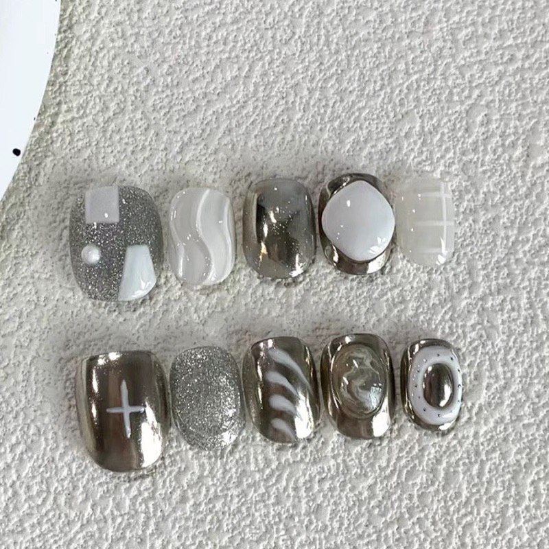 Nailbox thiết kế dáng móng tay ngắn style hàn nhật mẫu sang chảnh