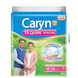 Bỉm/Tã  người già CARYN dạng quần đủ size M/L/XL, Bỉm người lớn mỏng nhẹ chống tràn mềm mại di chuyển tiện lợi