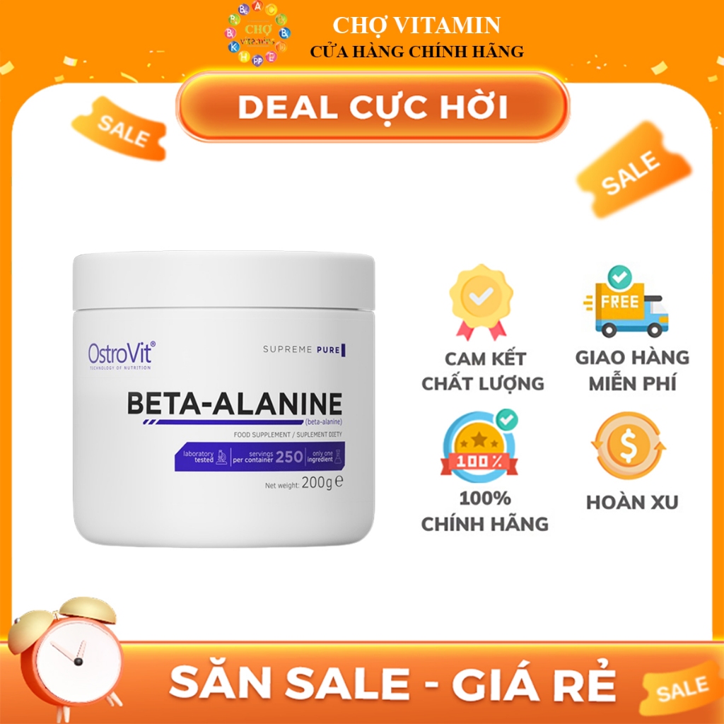 Đơn Chất Hỗ Trợ Tăng Sức Mạnh, Sức Bền, Phát Triển Cơ Bắp Hiệu Quả - Ostrovit Beta-Alanine