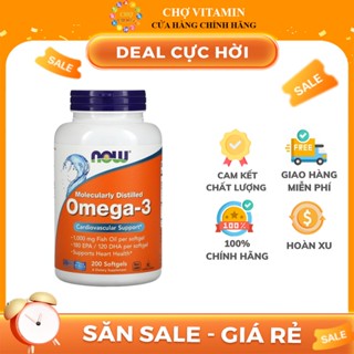 Viên Dầu Cá Now Omega 3 Bổ Sung Vitamin Và Khoáng Chất Bảo Vệ Tim Mạch, Mắt, Tăng Cường Sức Khoẻ - Chính Hãng Mỹ