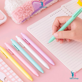 Bút bi cute mực đen ngòi 0.5mm màu pastel, bút nước dễ thương