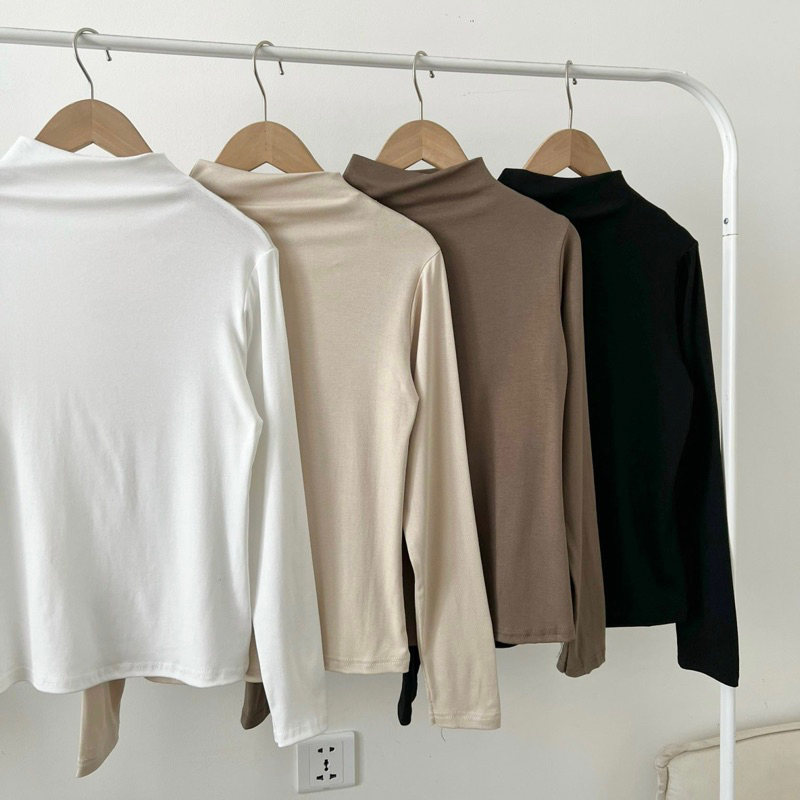 Áo giữ nhiệt cổ 3p thun zip dài tay, Áo thun zip dài tay mùa đông