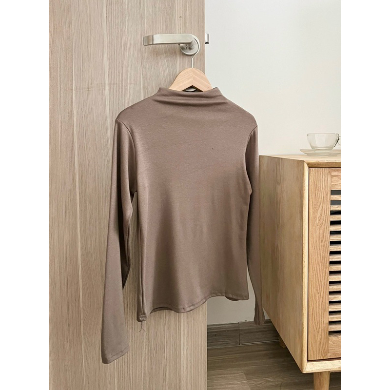 Áo giữ nhiệt cổ 3p thun zip dài tay, Áo thun zip dài tay mùa đông